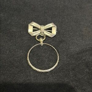 Elegant Silver Bow Pendant